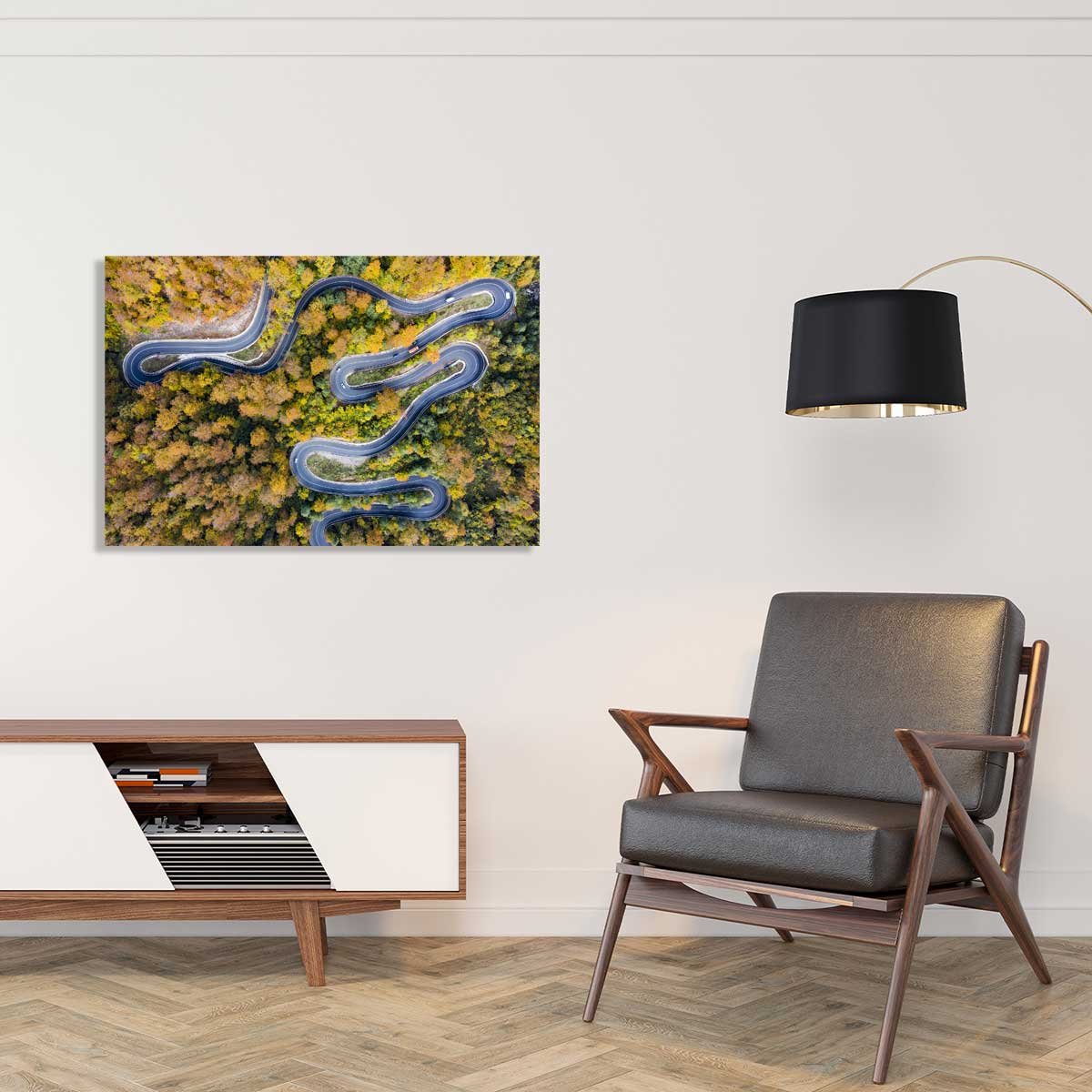 Tableau Route d' automne tableau alu dibond, HEXOA