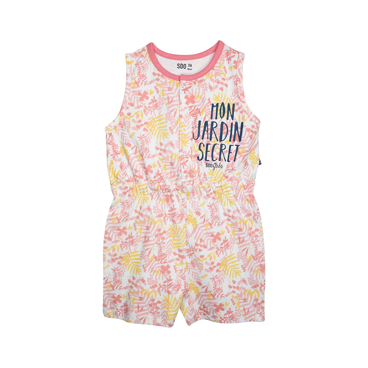 Combi pyjama hilda court enfant blanc, SUCRE D'ORGE