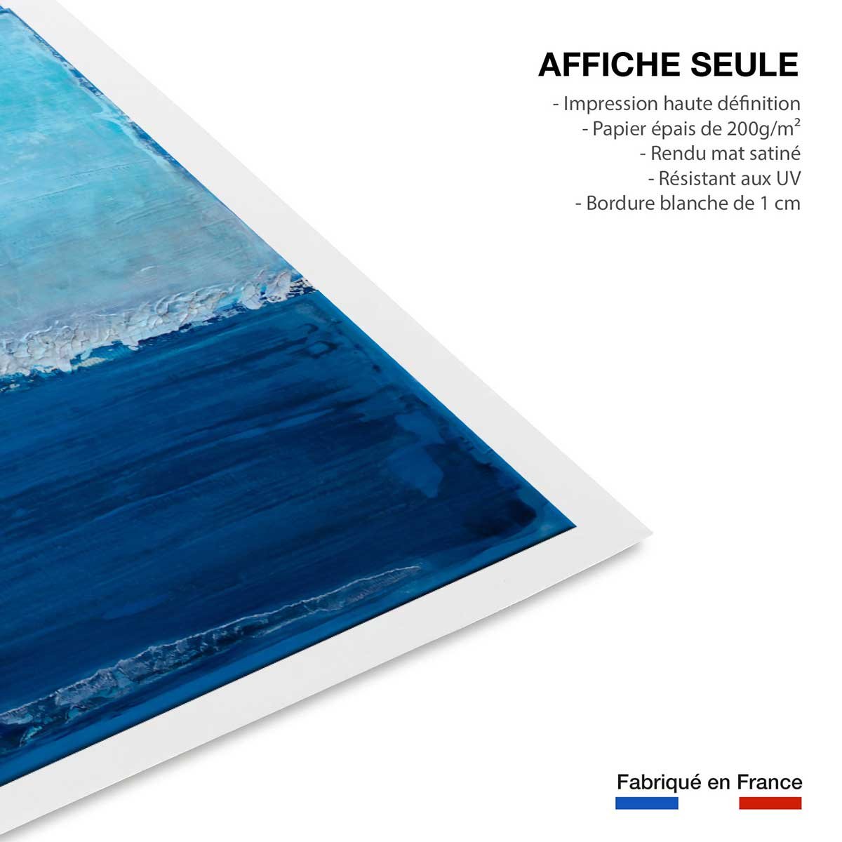 Affiche abstrait classic blue pantone affiche seule, HEXOA