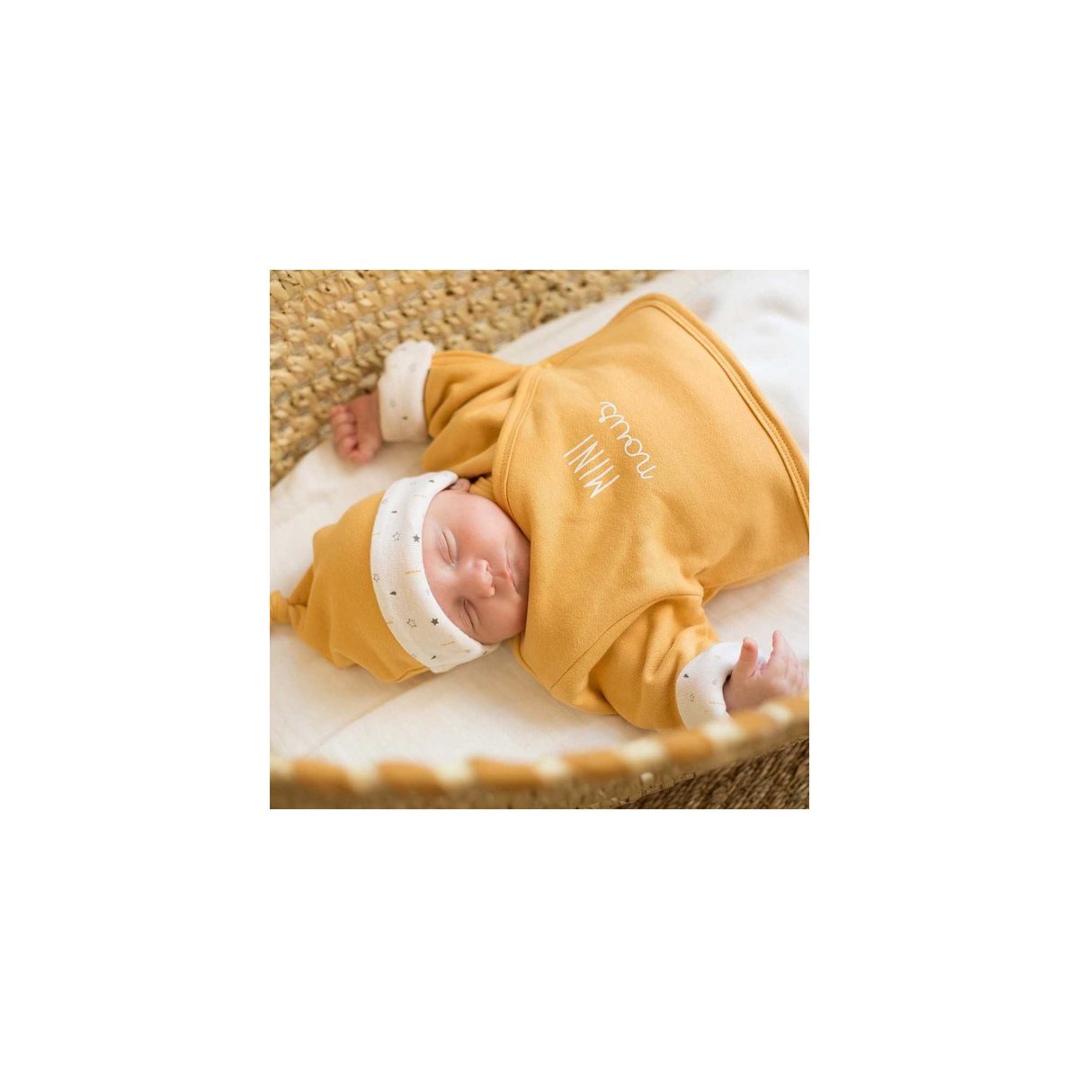 Ensemble naissance mixte 4pcs - Moutarde jaune, TROIS KILOS SEPT