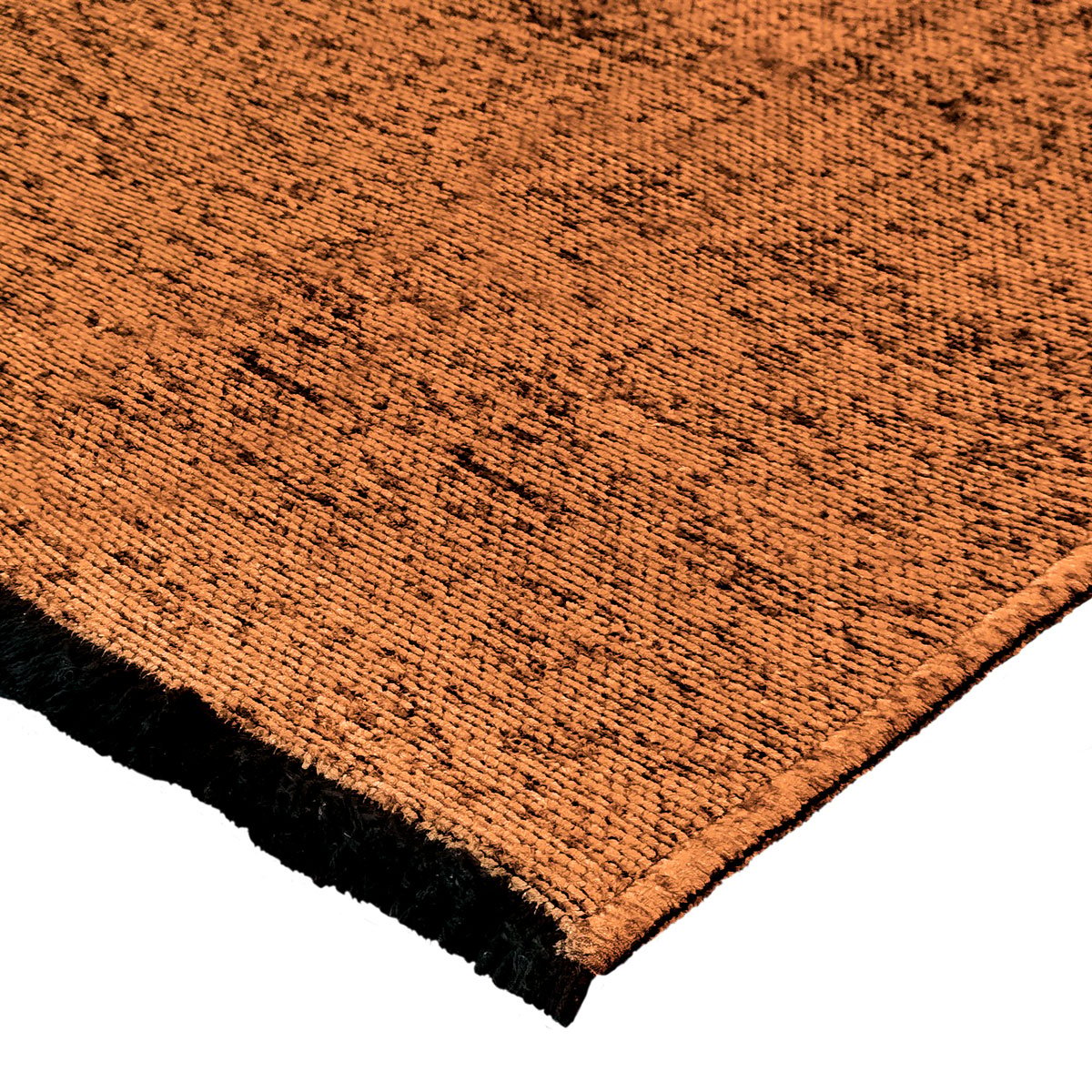 Tapis salon en coton et polyester tissé plat VENICE anthracite, THE DECO FACTORY