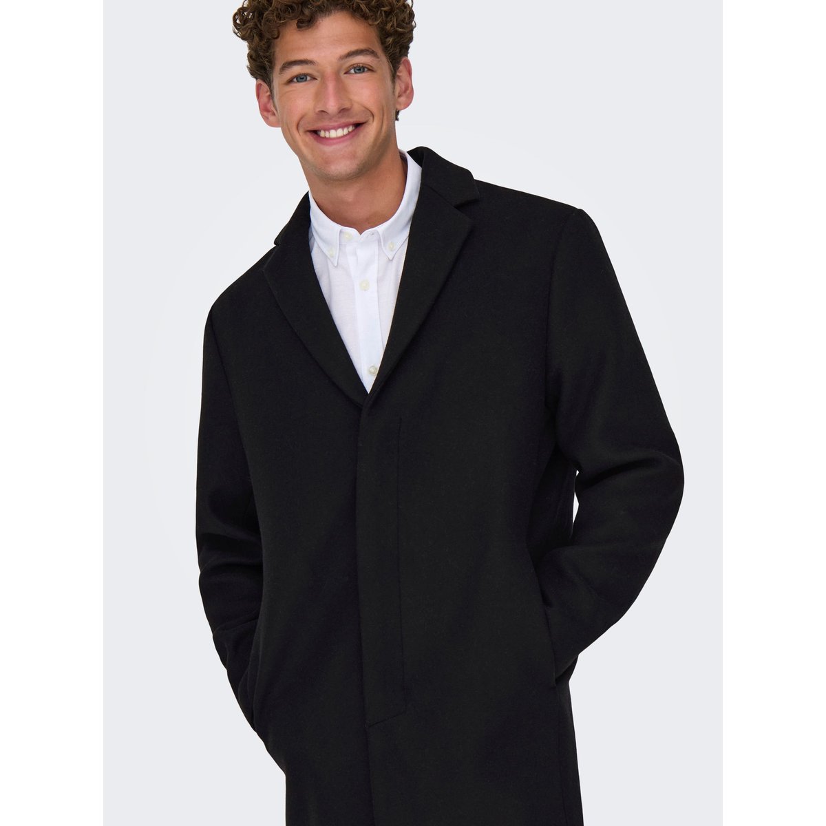 Manteau black 1, ONLY & SONS