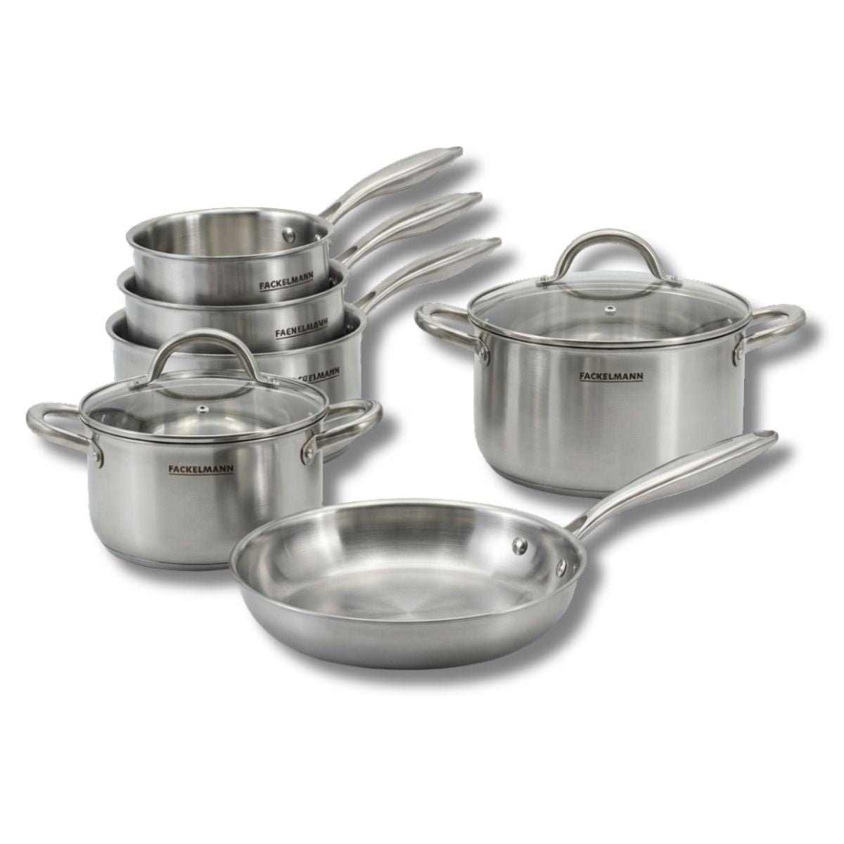 1 poêle 20cm + 2 faitouts 20/24cm + 2 casseroles 14/18cm VITA3 gris, FACKELMANN