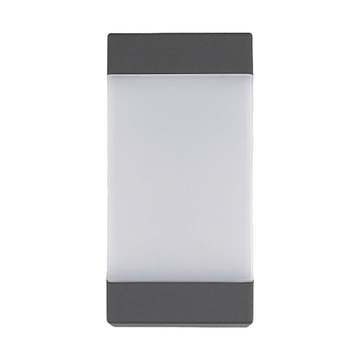 Applique extérieure en aluminium moderne gris graphite, blanc opale, LUCANDE