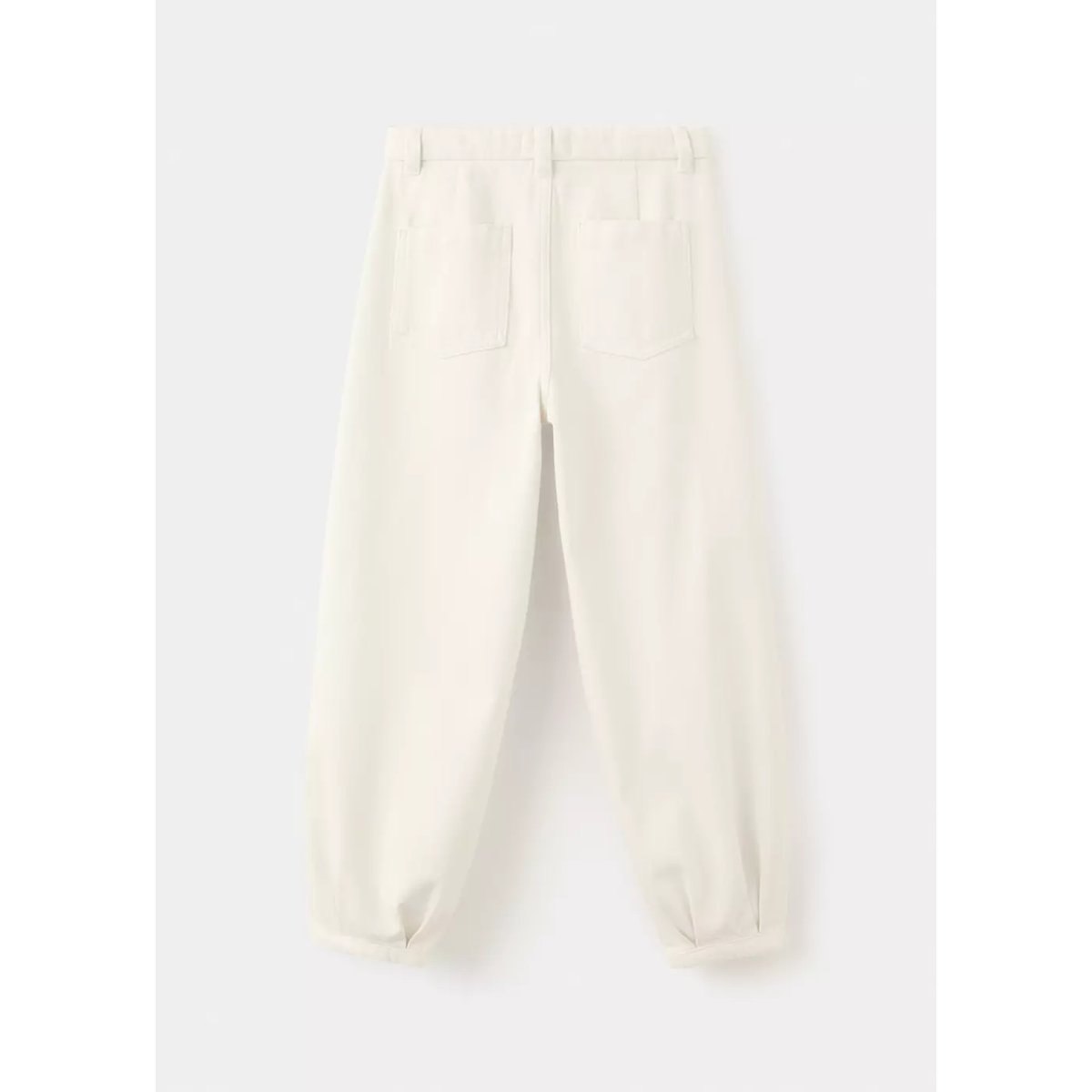 Jean bouffant à pinces blanc cassé, MANGO KIDS