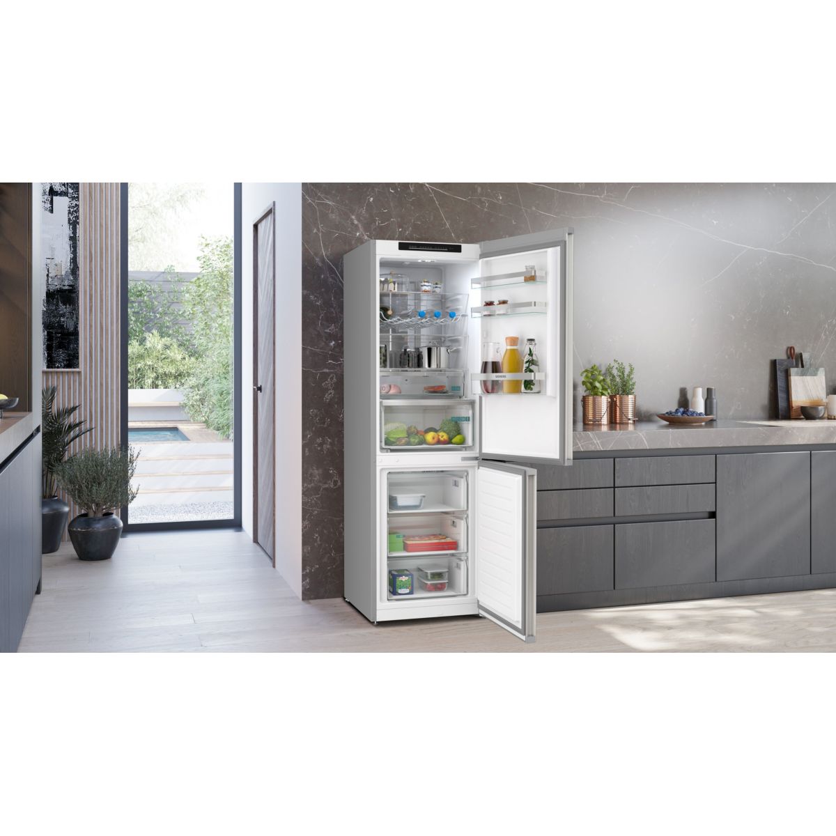 Réfrigérateur combiné KG36NVIBG couleur unique, SIEMENS