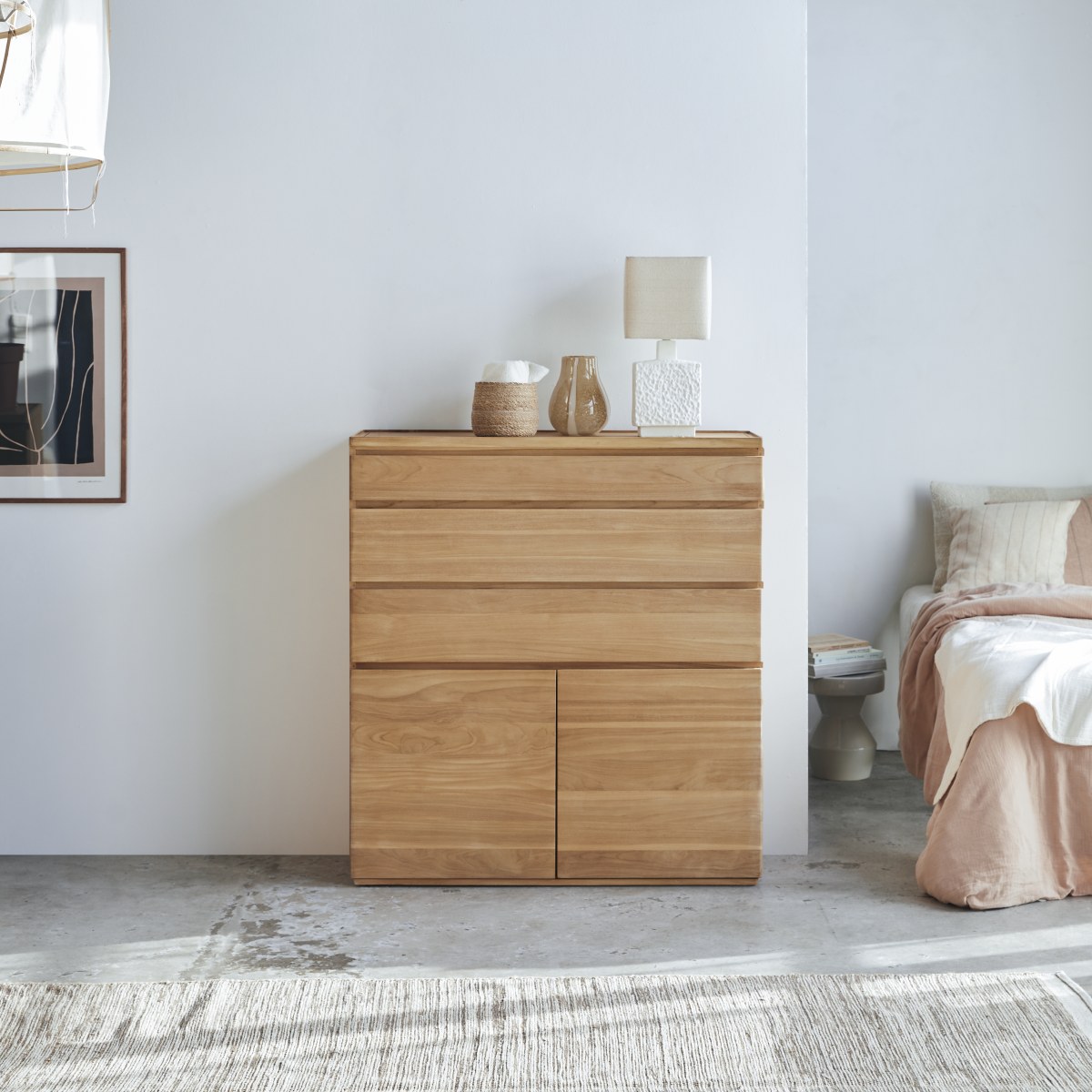 Commode en Teck massif, NINO naturel, TIKAMOON