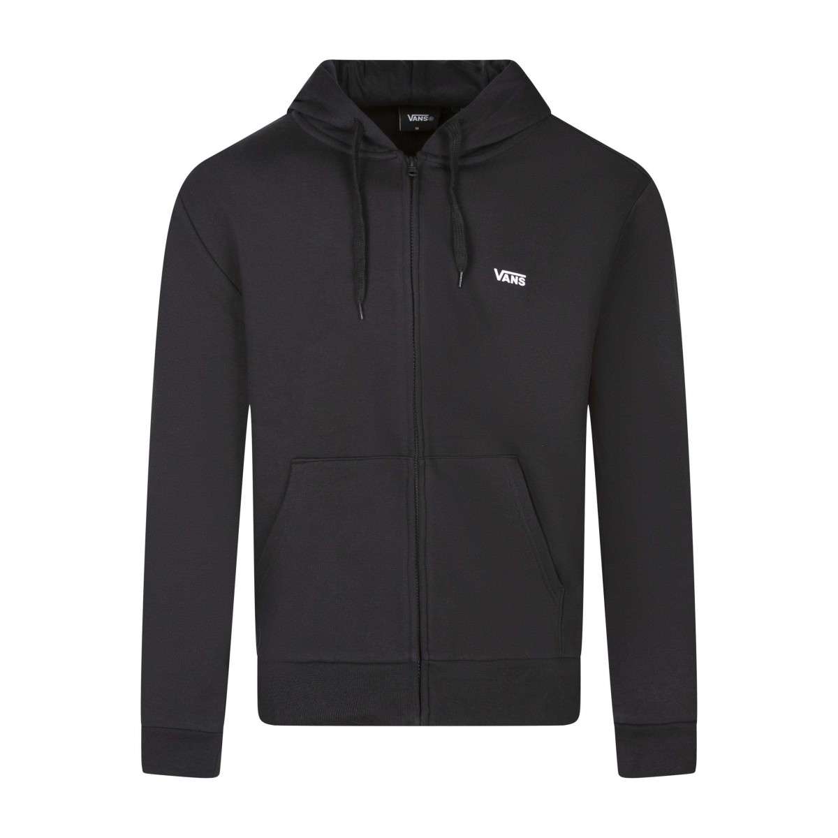 Sweat coton mélangé à capuche droit noir, VANS