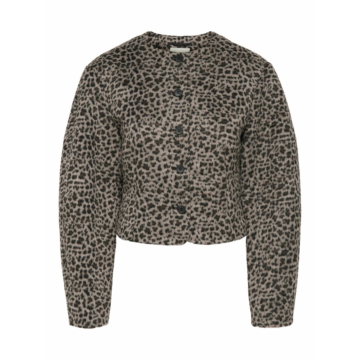 Manteau court imprimé léopard imprimé léopard, JDY