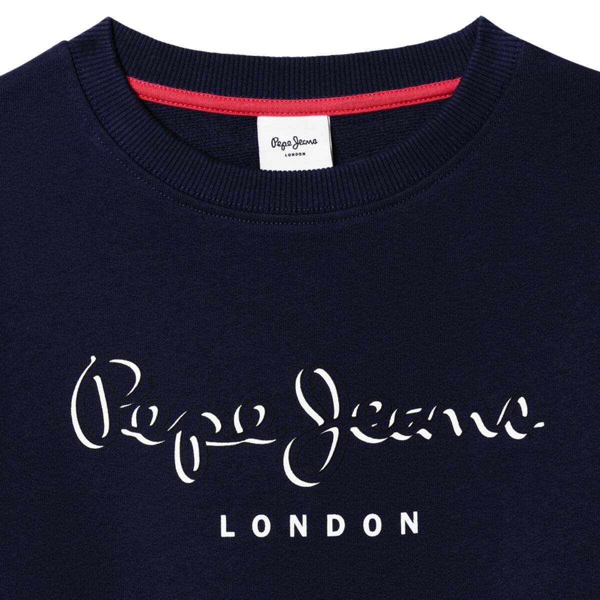 Sweat-Shirt À Coupe Décontractée Avec Logo Imprimé marine, PEPE JEANS