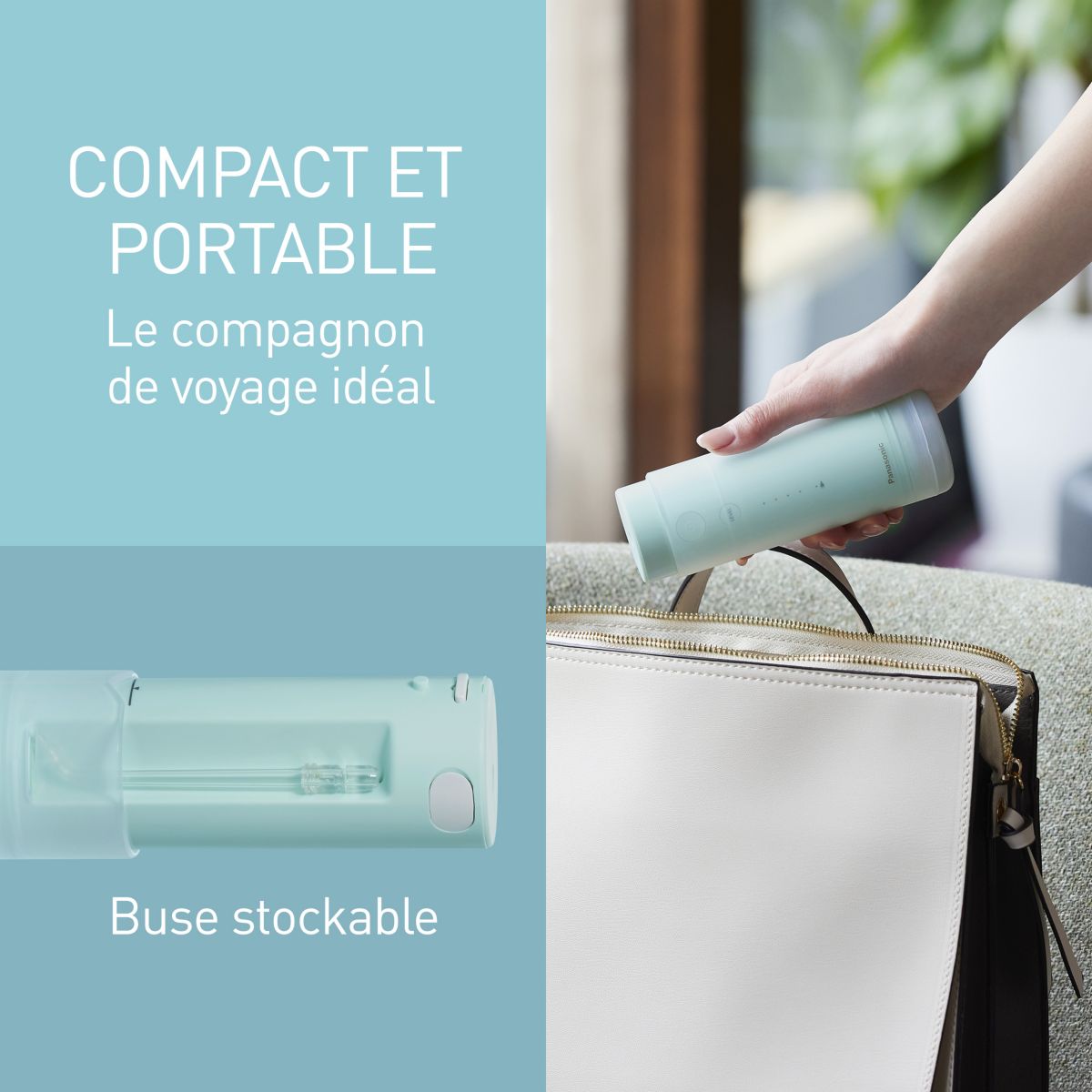 Hydropulseur de voyage ultrasonique EW-DJ4B-G503 couleur unique, PANASONIC