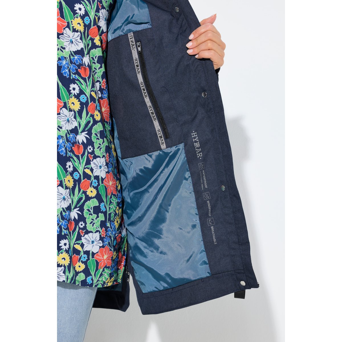 Veste technique HYPRAR à capuche bleu nuit, ULLA POPKEN