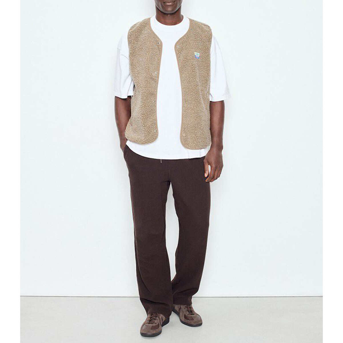 Veste courte droite sans manches HOKTOWN muscade, AMERICAN VINTAGE