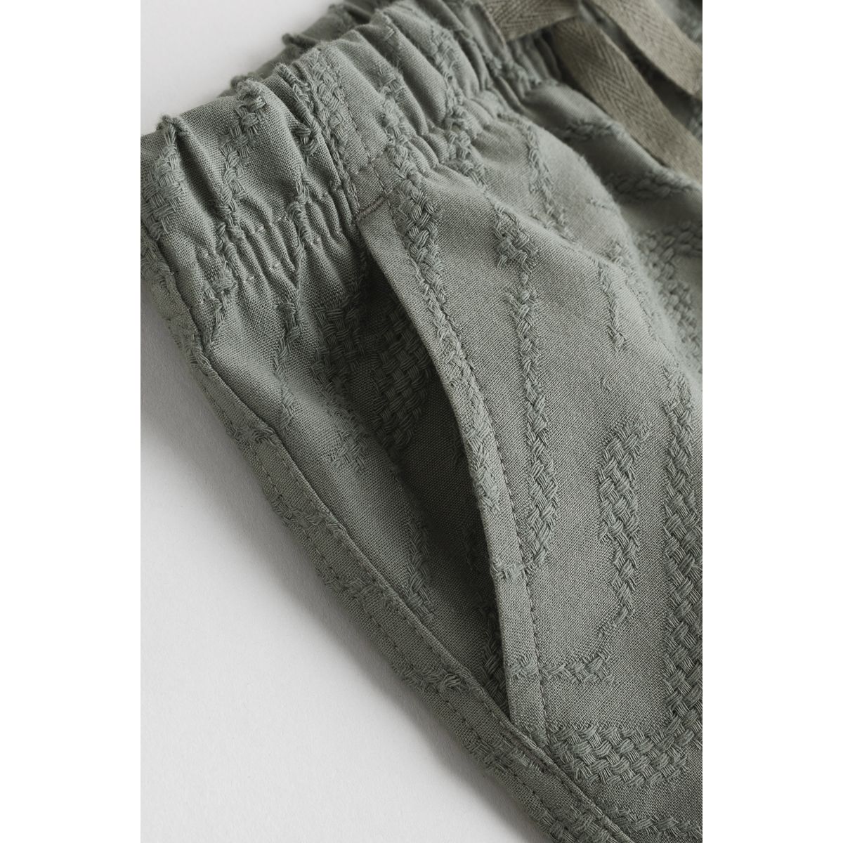 Short et chemise texturée à manches courtes vert kaki, NEXT