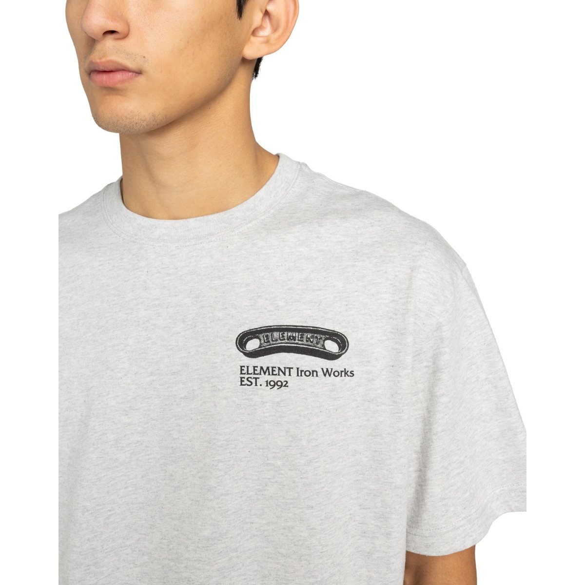 T-shirt à manches courtes IRON WORKS gris mid grey heather, ELEMENT