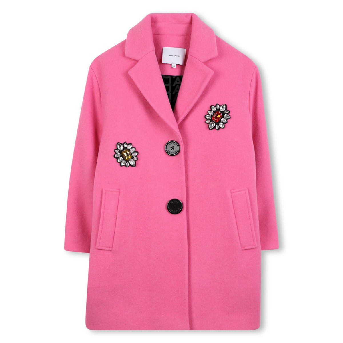 Caban in panno di lana dark pink, MARC JACOBS