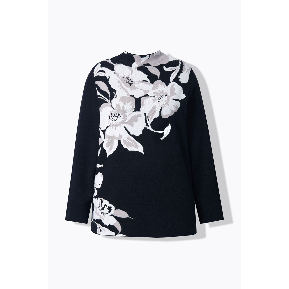 Pull maille Jacquard noir, ULLA POPKEN