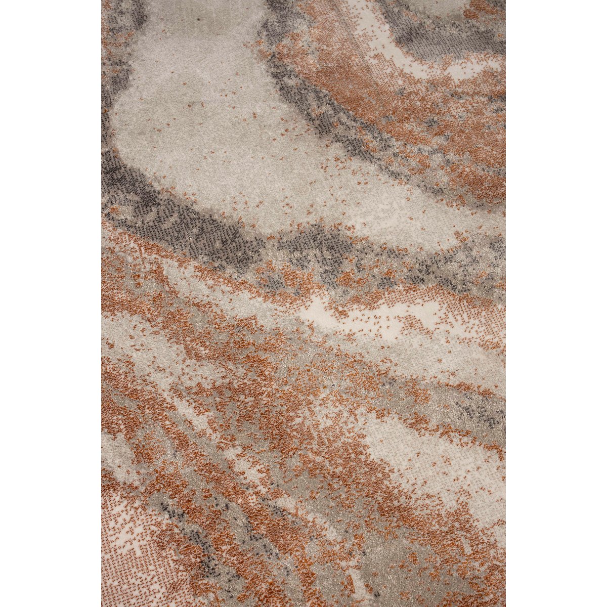 Tapis rond en tissu multicolore SOLAR gris, ZUIVER