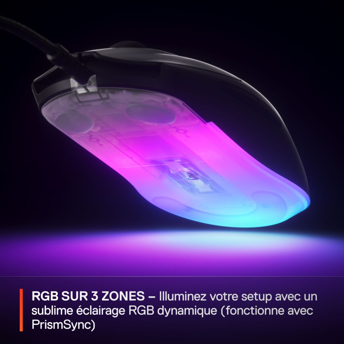 Souris Gamer Filaire Rival 3 Gen 2 Noir couleur unique, STEELSERIES