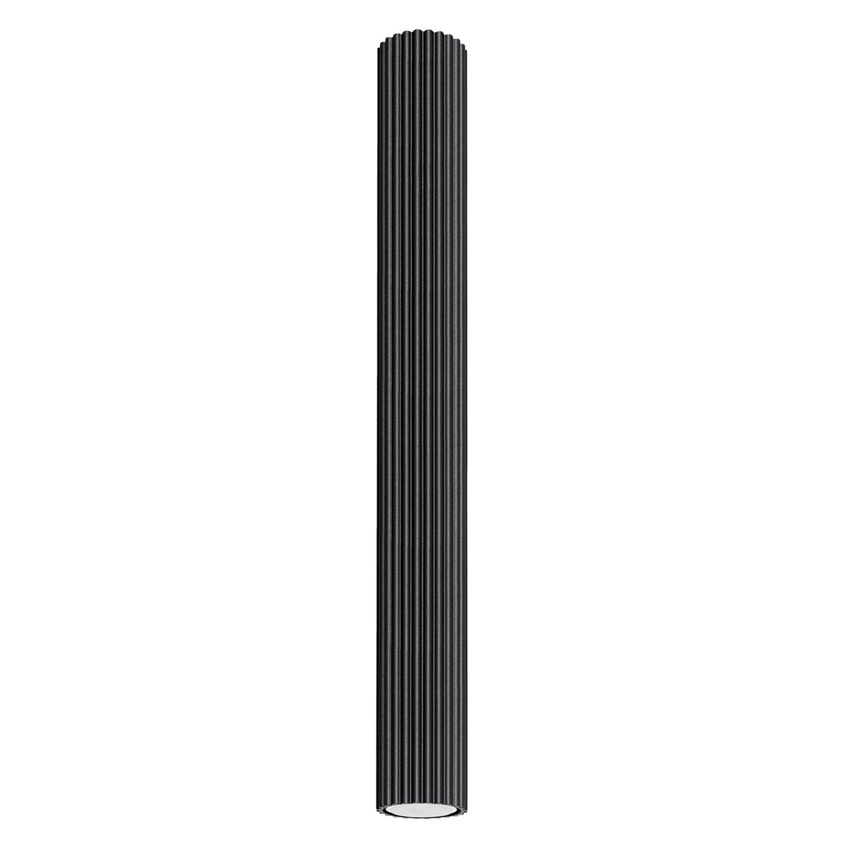 Plafonnier Aluminium Noir GU10 1 Karbon 60 noir, EDEN