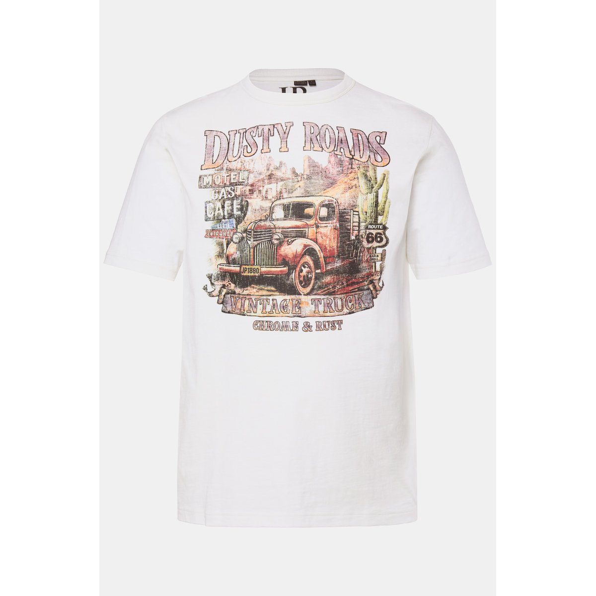 T-shirt, imprimé et manches courtes blanc cassé, JP1880