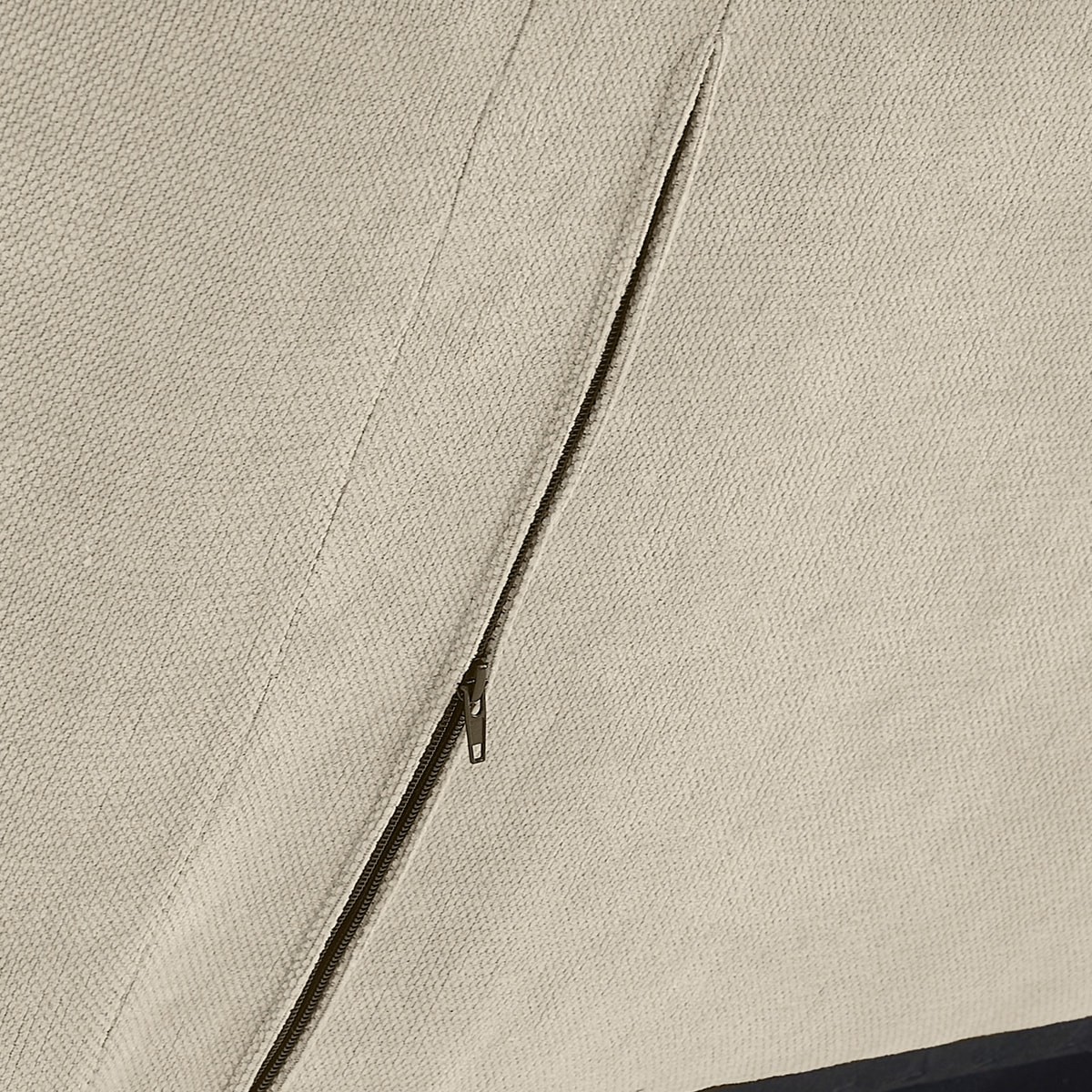 Canapé capitonné convertible 3 places en tissu chenille - BUMPY beige, HOMIFAB