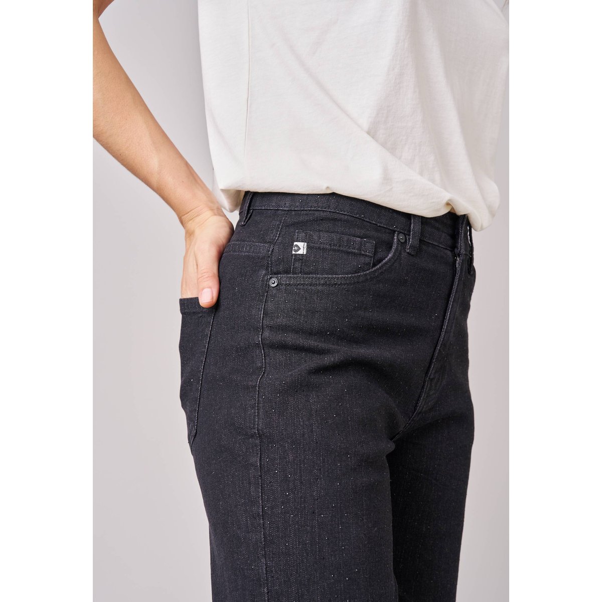 Jean wide leg femme ELDA black used, DEELUXE