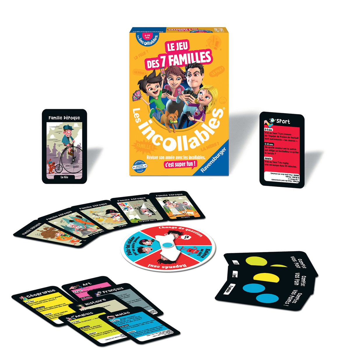 Le jeu des 7 Familles des Incollables couleur unique, RAVENSBURGER