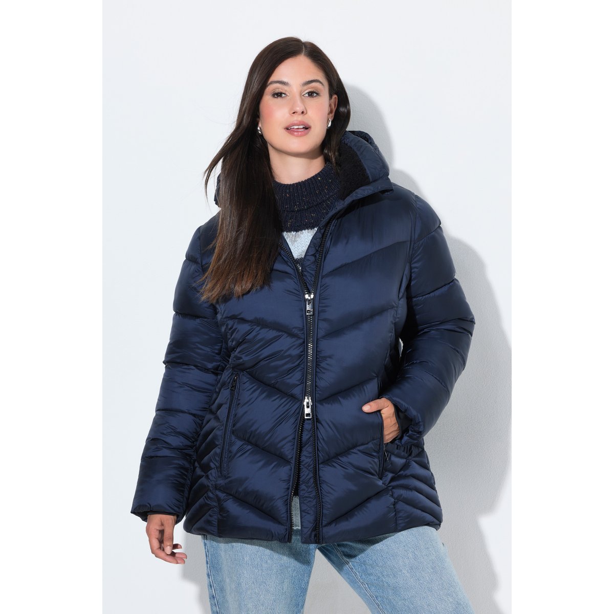 Veste matelassée HYPRAR, capuche amovible marine, ULLA POPKEN