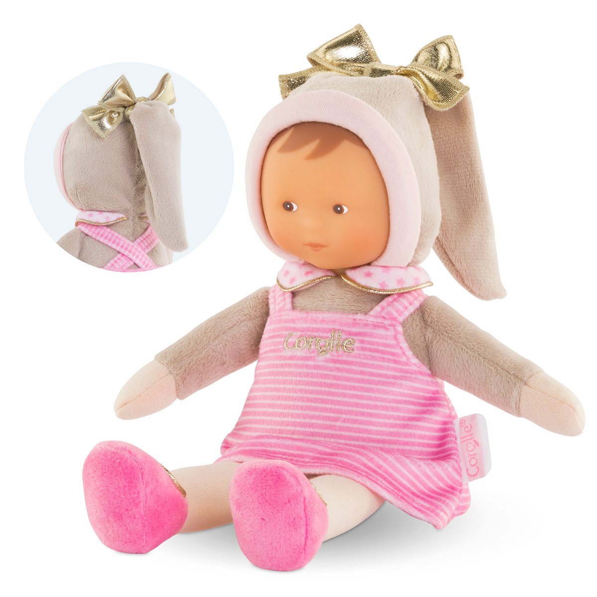 Doudou Miss Rayée Rêves d'Étoiles rose, COROLLE