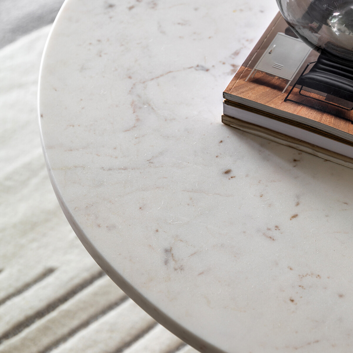 Addison Sculptural Marble Coffee Table white, ÉDITÉ