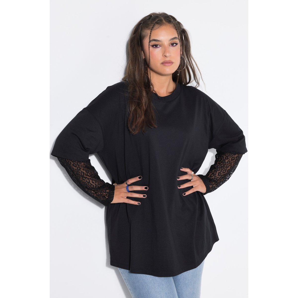 T-shirt oversize noir, STUDIO UNTOLD