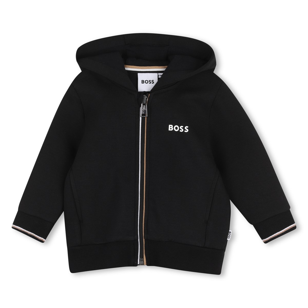 Cardigan à capuche black, BOSS KIDSWEAR