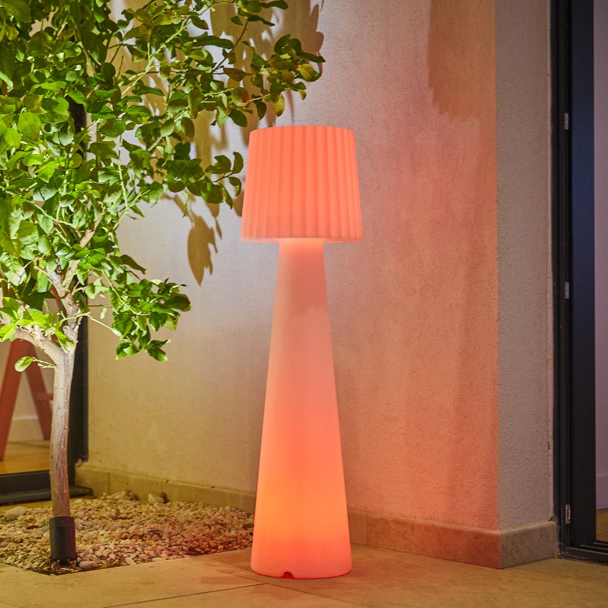Lampadaire solaire LADY blanc, LUMISKY