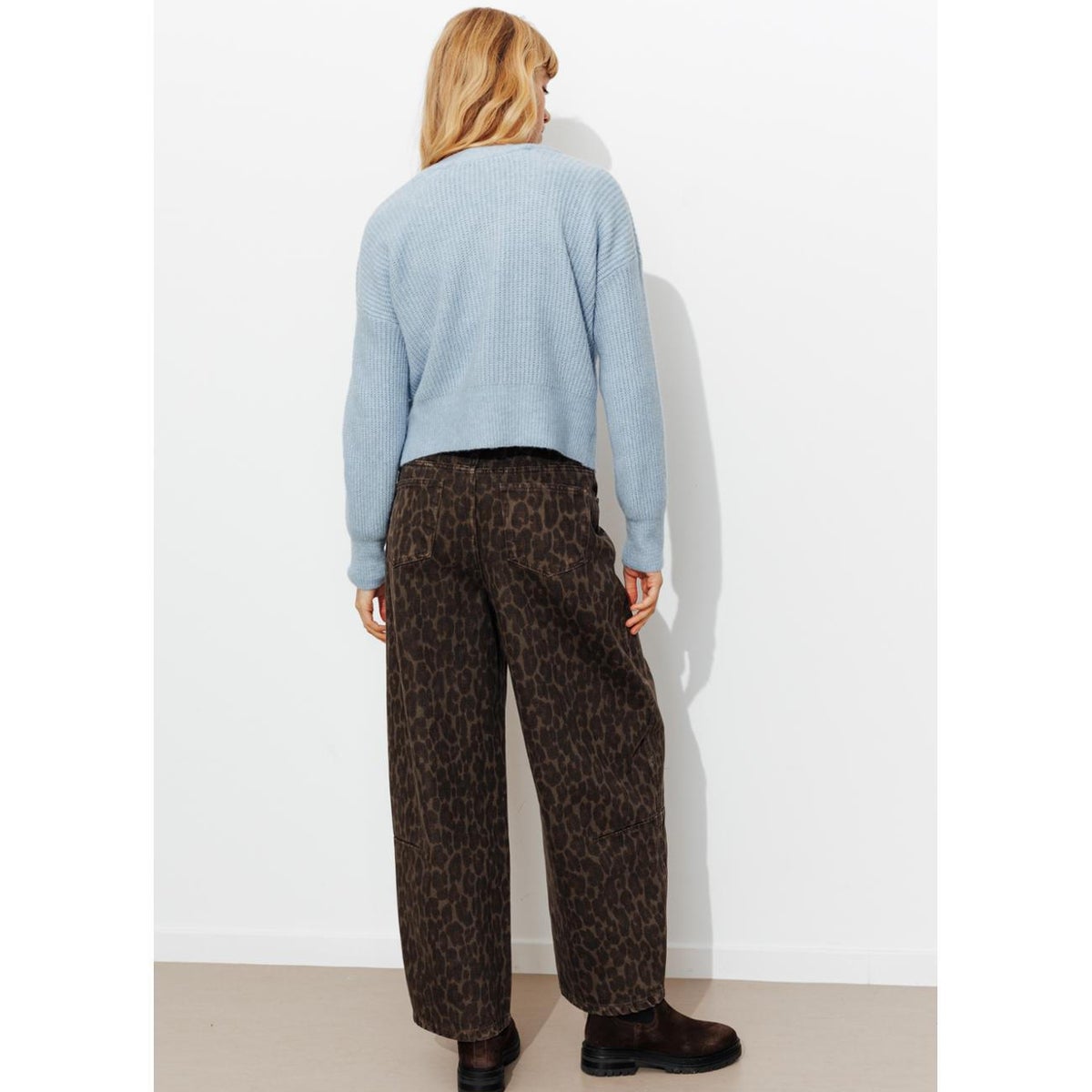 Pull cardigan recto-verso bleu ciel, PROMOD