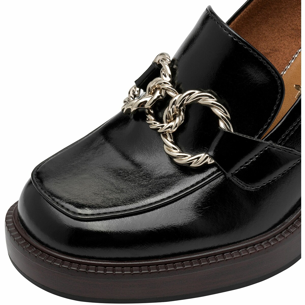 Mocassins à talon noir, TAMARIS