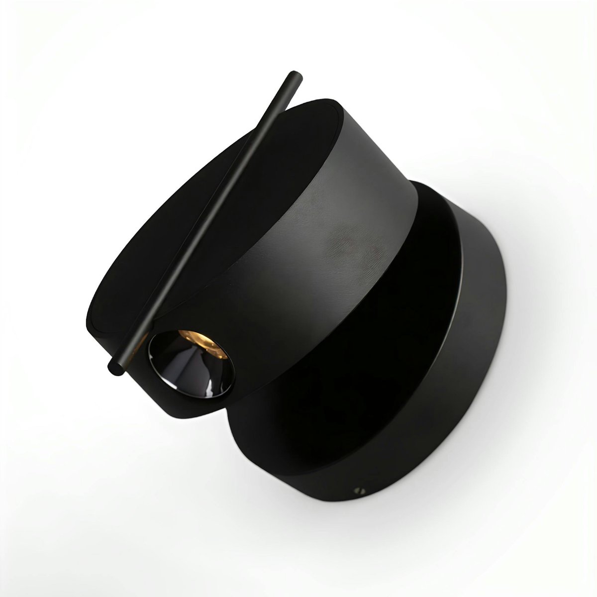 Applique murale à LED design rond MESA noir, PIER IMPORT