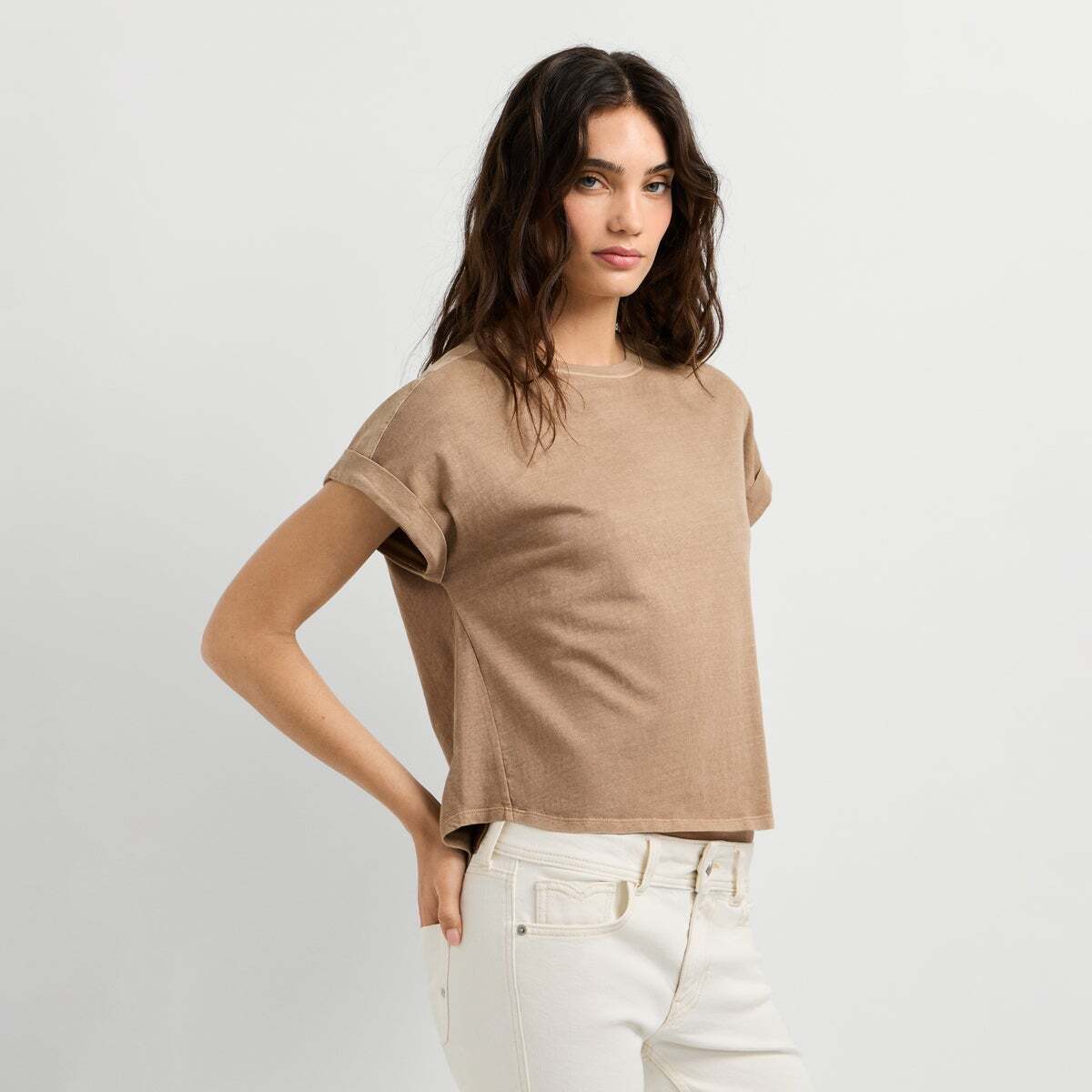 T-Shirt Color Block brun brun, PEPE JEANS