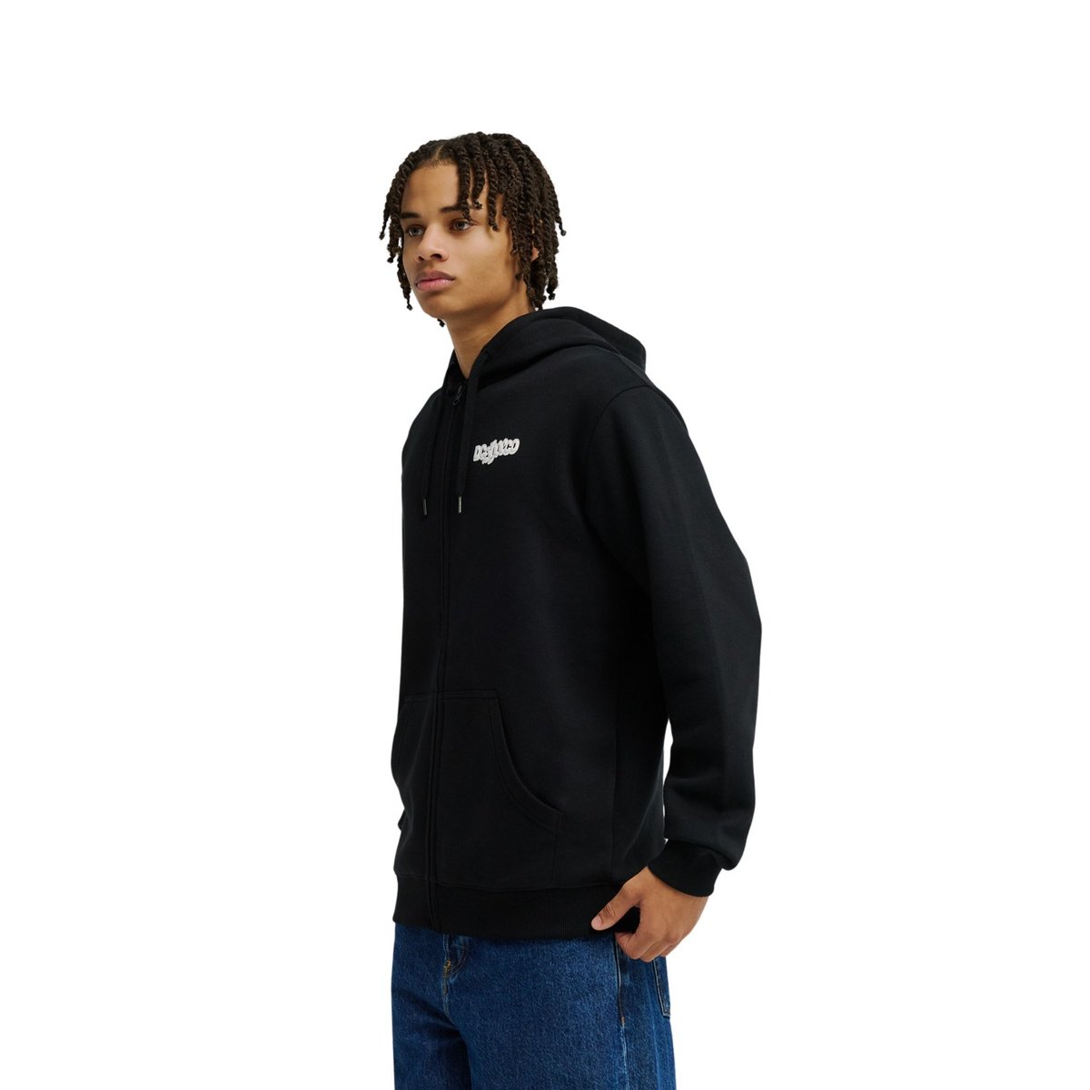 Sweat capuche zippé. noir black, DC SHOES
