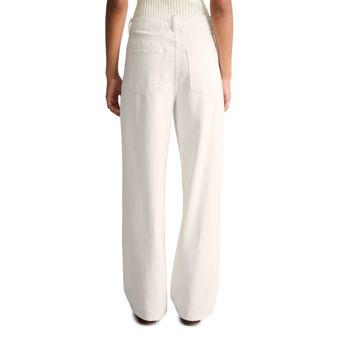 Jeans modèle Tomma large en denim rigide blanc, MARC O’POLO DENIM