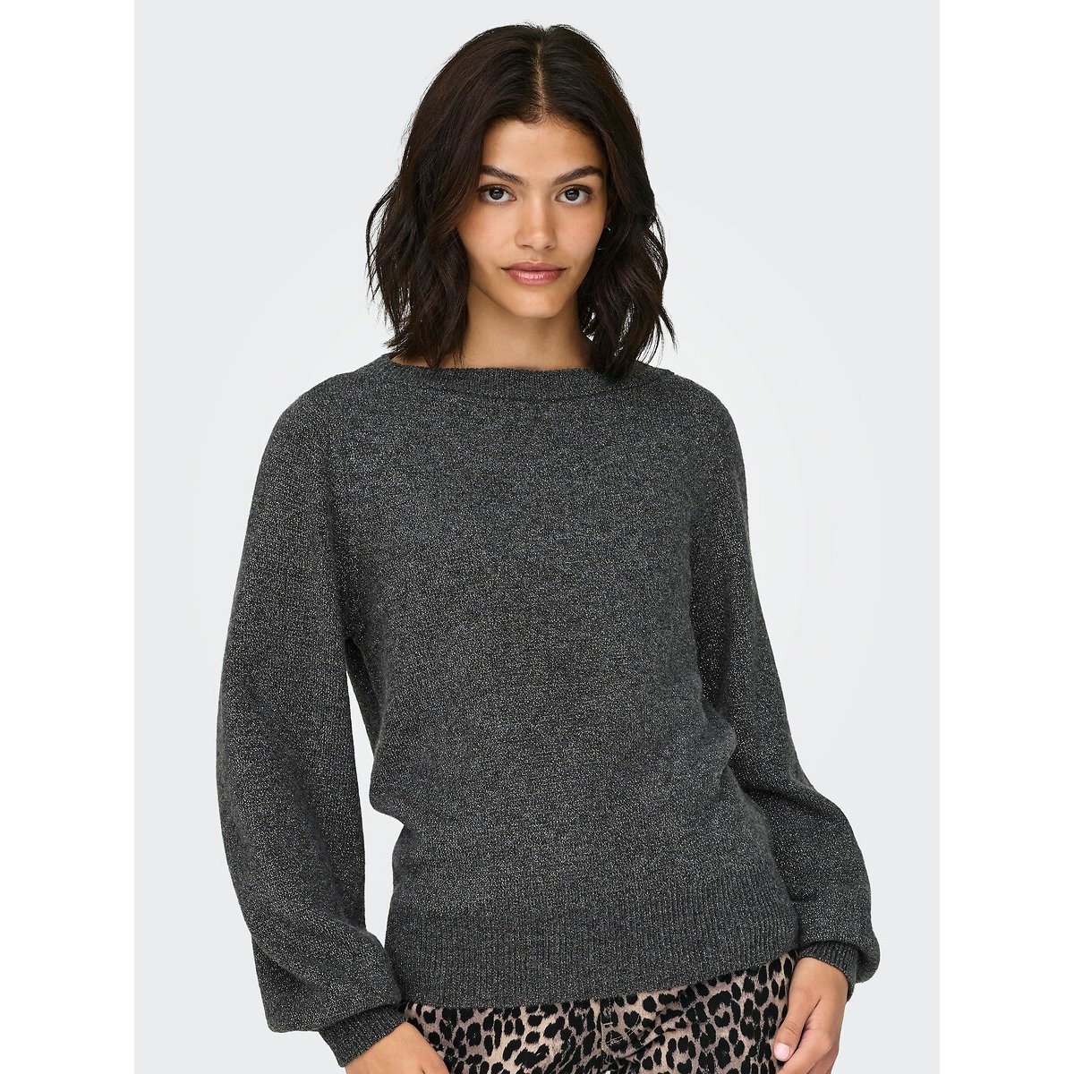 Crew Neck Jumper sparkly grey, JDY