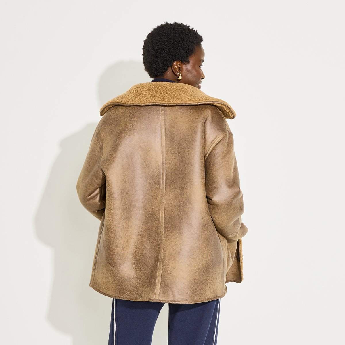 Manteau réversible beige greige, GRAIN DE MALICE