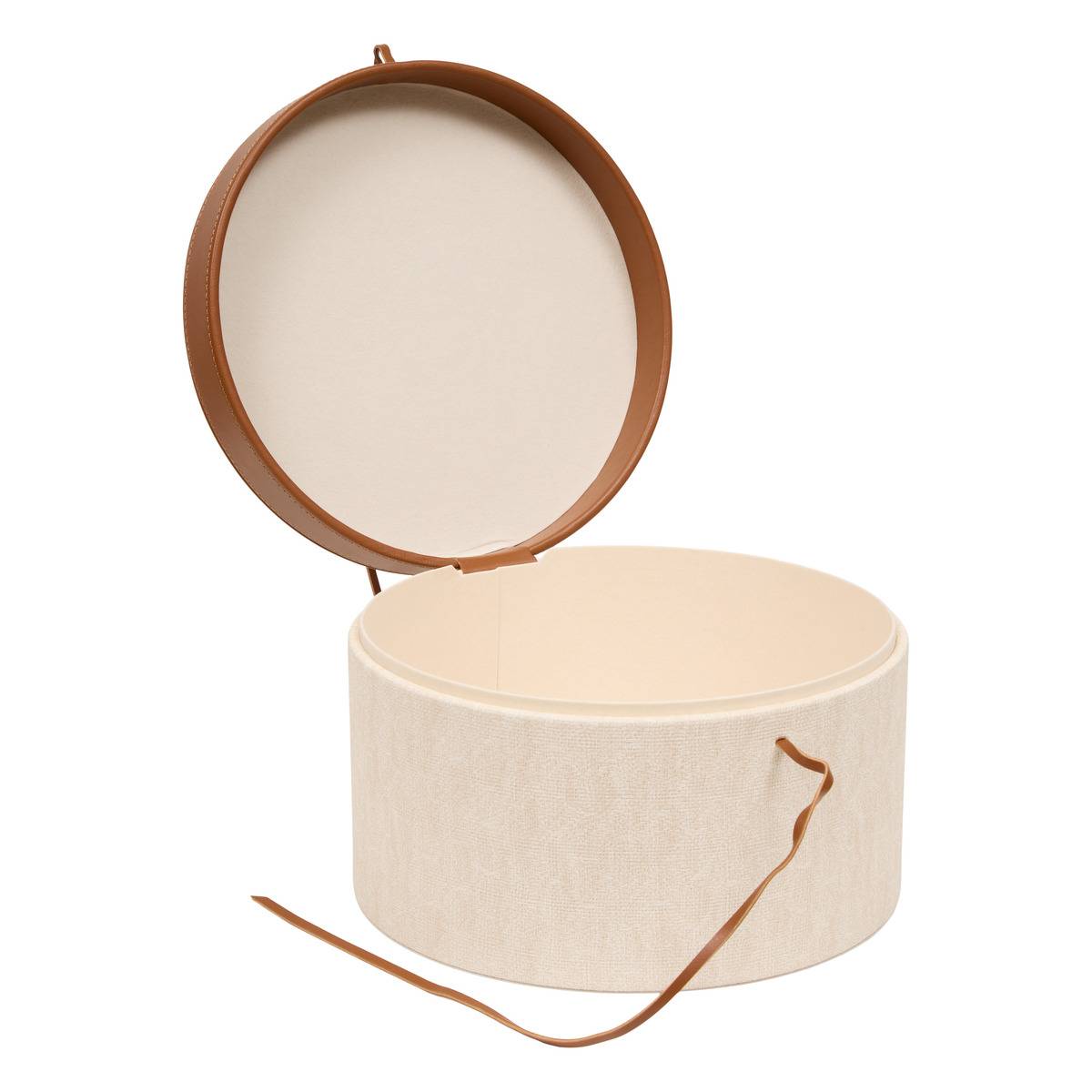 Lot de 2 boîtes rondes WHISKY crème, ATMOSPHERA