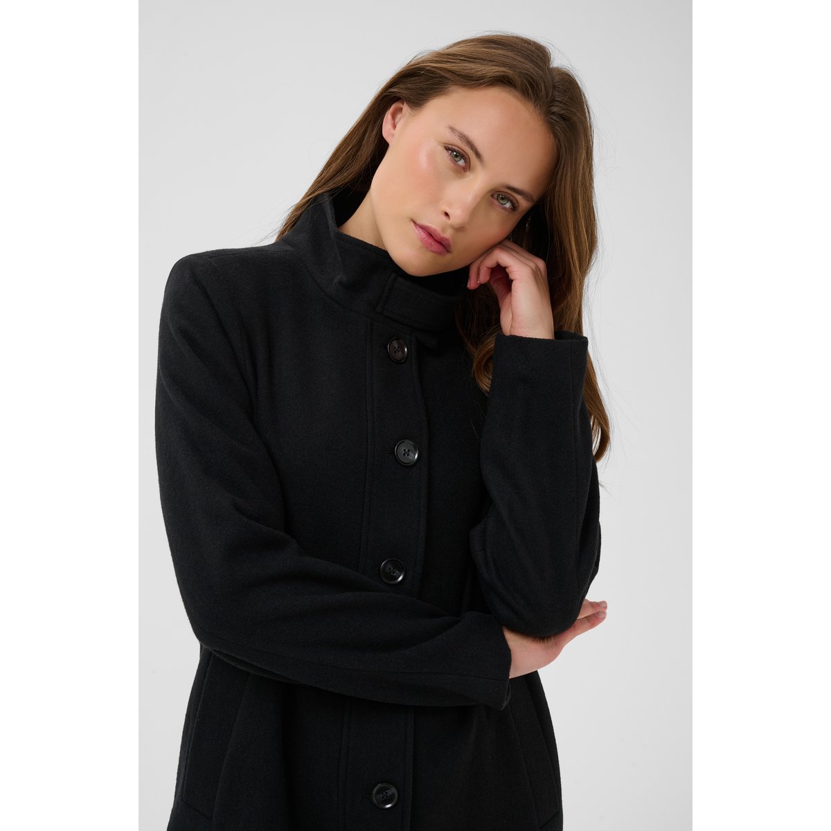Manteau noir black deep, KAFFE