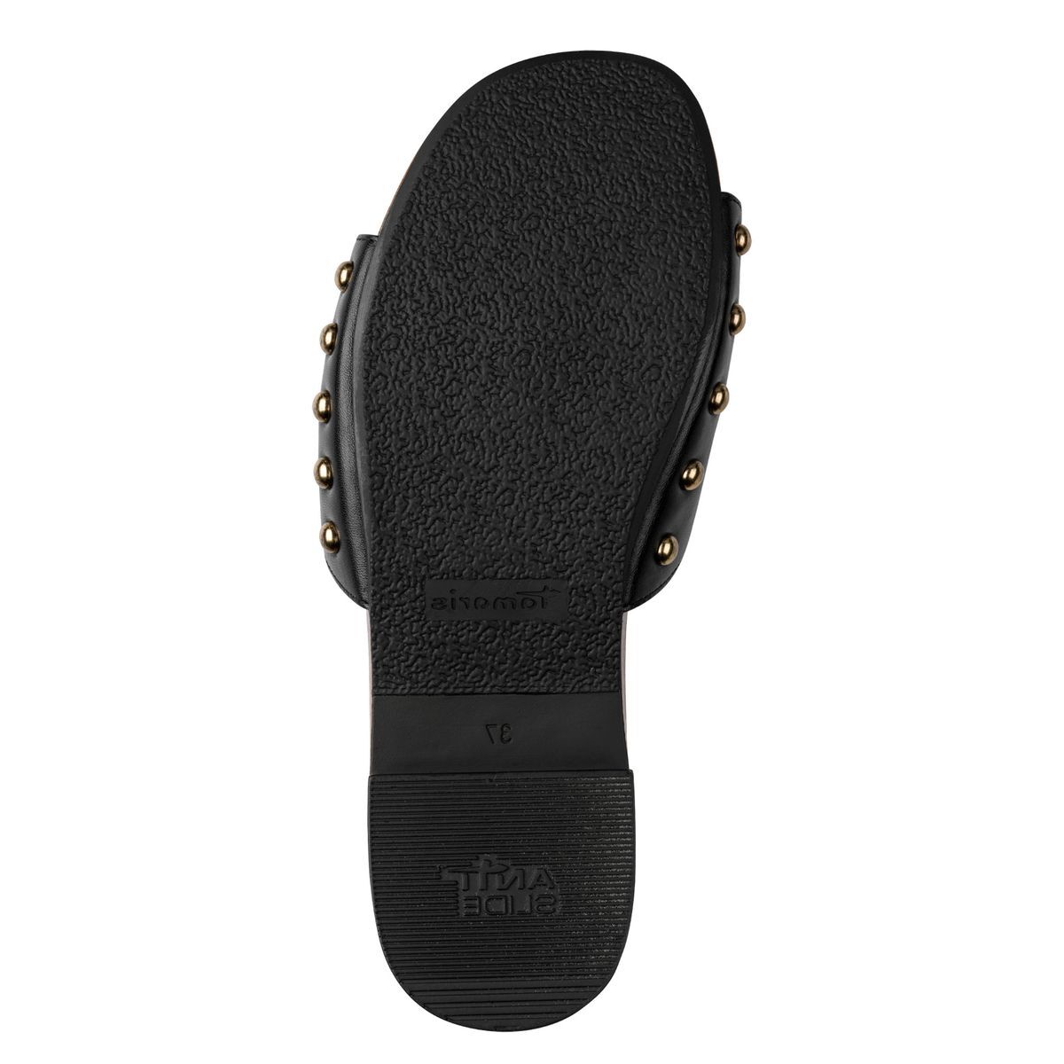 Mule en cuir noir, TAMARIS