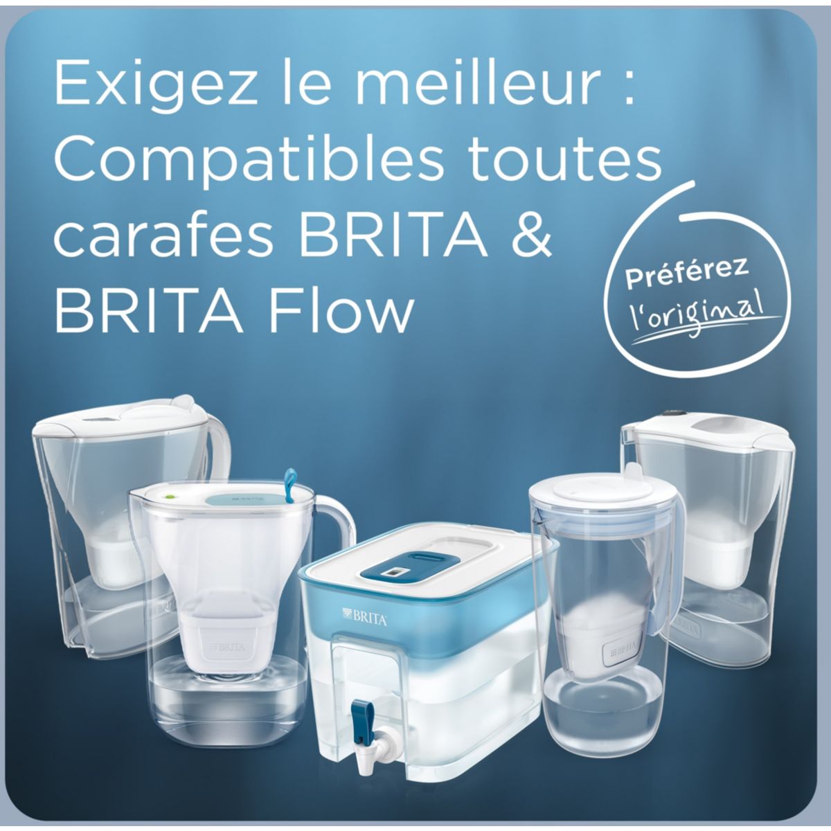 Carafe filtrante marella blanc blanc, BRITA