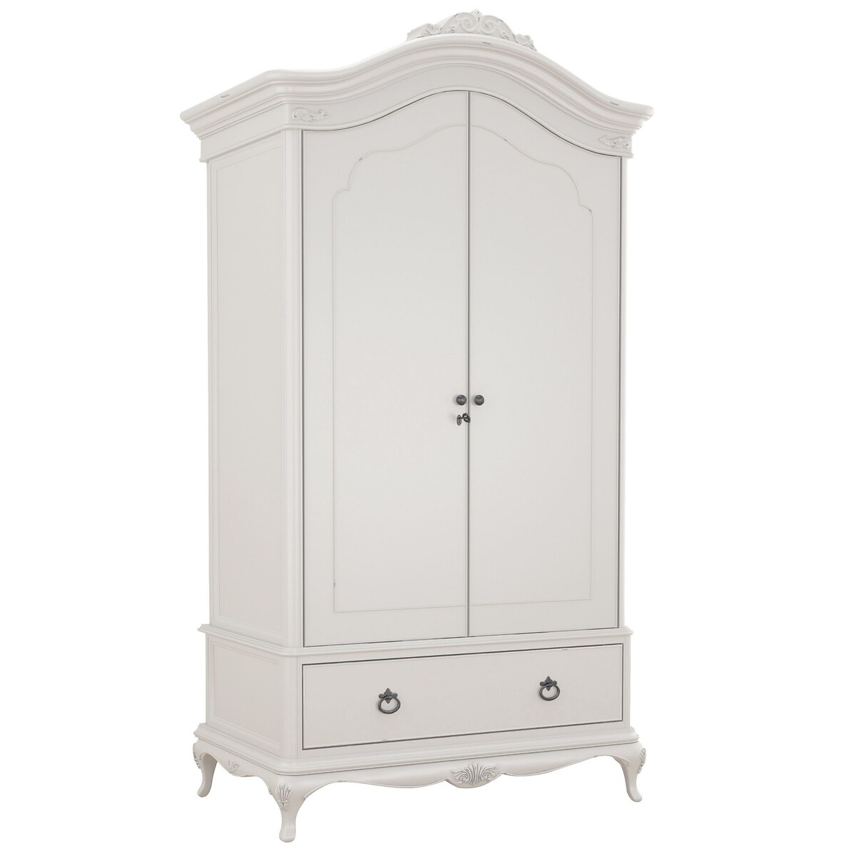 Etienne French-Vintage Double Wardrobe grey white , WILLIS & GAMBIER