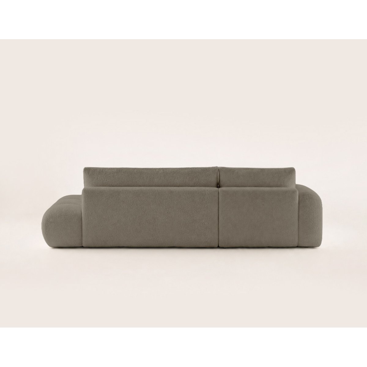 Canapé d'Angle Convertible en Tissu bouclette 4 places - YULIN gris, LISA DESIGN