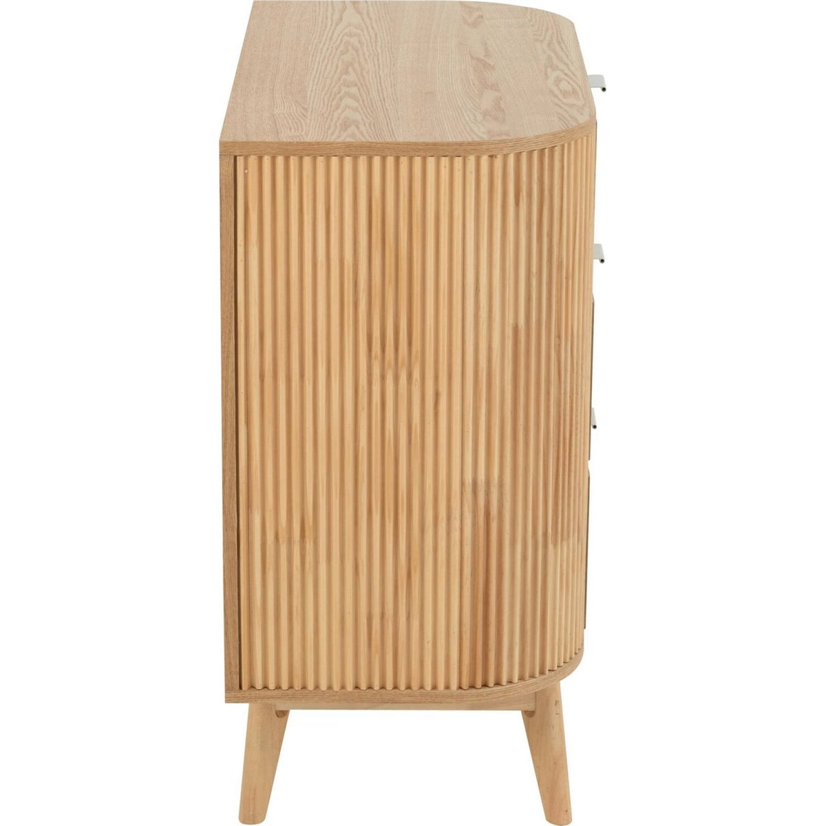 Commode arrondie en bois de pin naturel, RECOLLECTION