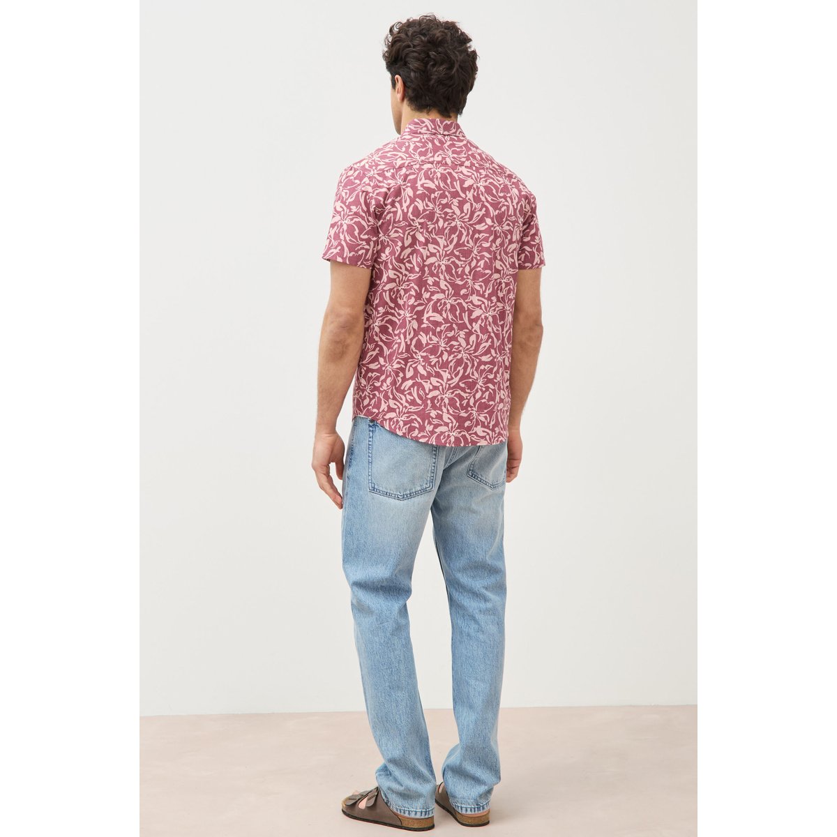 Chemise manches courtes vieux rose, BONOBO